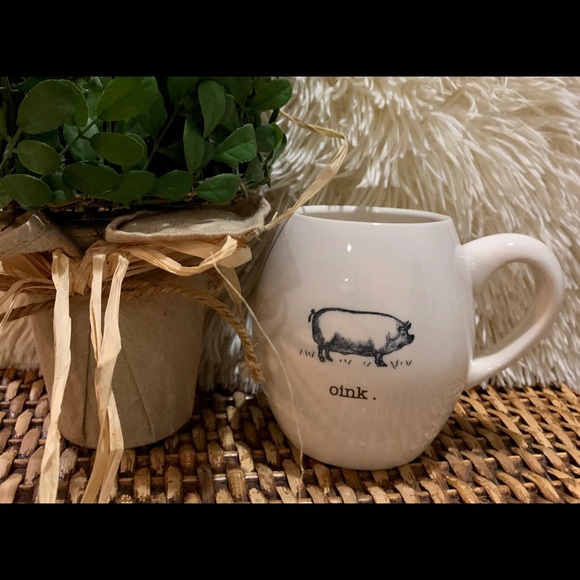 Rae Dunn Farm Line Cow,Chicken,Pig Mug - Picture 2 of 4